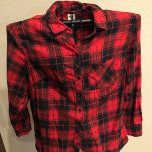 Faded Glory Black & Red Flannel Sz 16W/1X